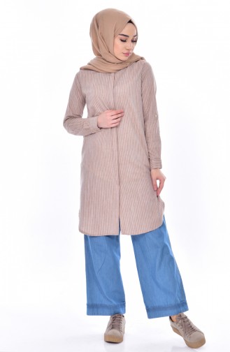 Hidden Buttoned Tunic 1120-01 Mink 1120-01