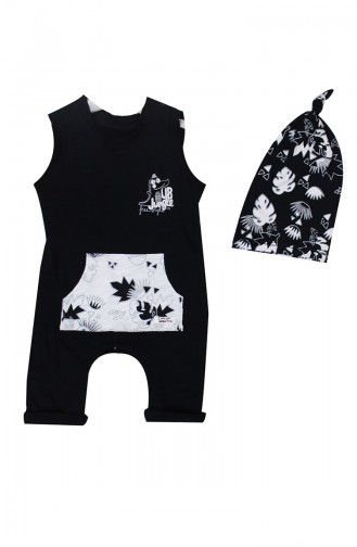 Baby 2 Pcs Dino Overalls WG8269-03 Black 8269-03