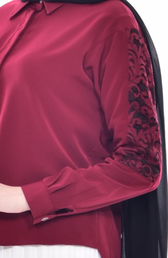 Claret Red Blouse 1070-02