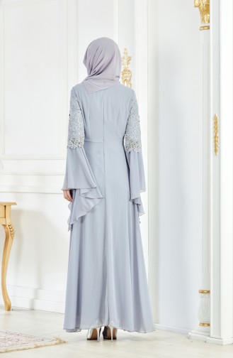 Kleid aus Chiffon 52695-04 Grau 52695-04