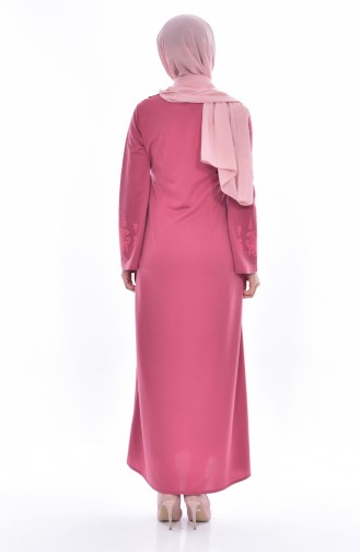 Dilber  Side Tied Abaya 7011-04 Dried Rose 7011-04