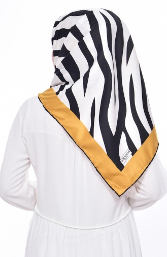 Patterned Scarf 2002-15 dark Yellow 15