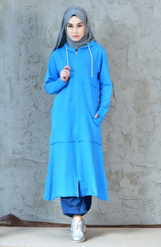 Sport Cape mit Reißverschluss 18088-05 Blau 18088-05