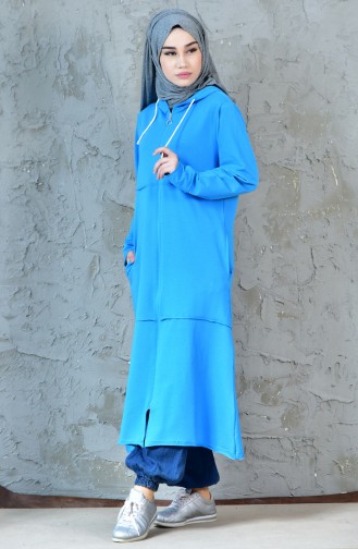 Sport Cape mit Reißverschluss 18088-05 Blau 18088-05