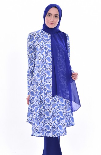 Patterned Tunic 3282-01 Blue 3282-01