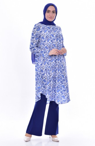 Patterned Tunic 3282-01 Blue 3282-01