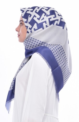 Digital Printed Taffeta Scarf 95189-06 Indigo 06