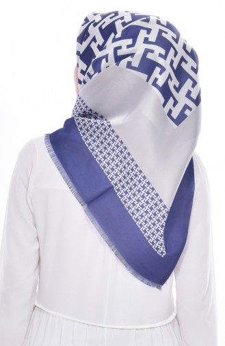 Digital Printed Taffeta Scarf 95189-06 Indigo 06