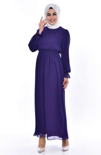 Purple Hijab Dress 4154-03