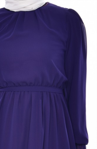 Purple Hijab Dress 4154-03
