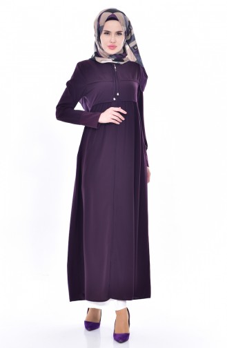 Abaya mit Reißverschluss 5912-04 Zwetschge 5912-04