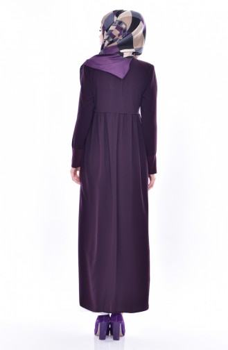 Zippered Abaya 5912-04 Plum 5912-04