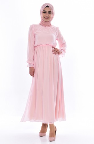 Powder Hijab Dress 4154-02