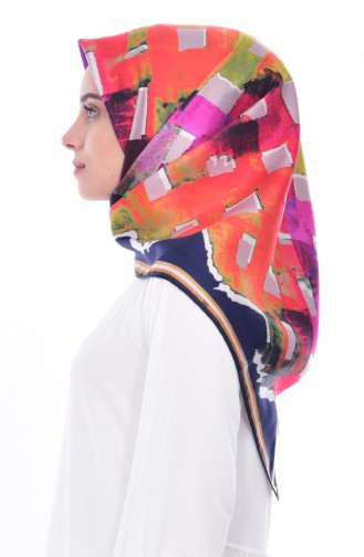 Sarar İpek Eşarp 1845-04 Siyah Lacivert