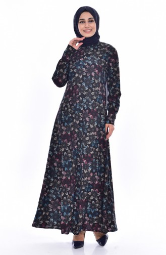 Blue Hijab Dress 0192-02
