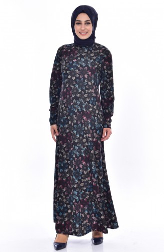 Blue Hijab Dress 0192-02