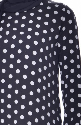 TUBANUR Polka Dot Tunic Trousers Double Suit 2968-05 Black 2968-05
