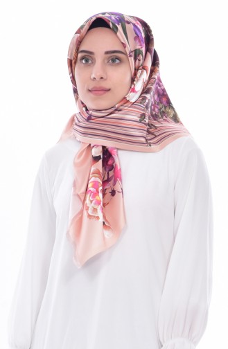 Digital Printed Taffeta Scarf 95193-07 Salmon 95193-07