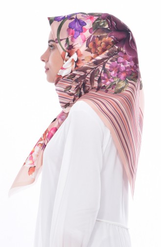 Digital Printed Taffeta Scarf 95193-07 Salmon 95193-07