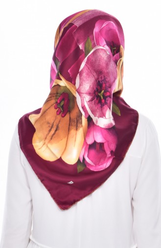 Sarar Silk Scarf 1101-04 Cherry 1101-04