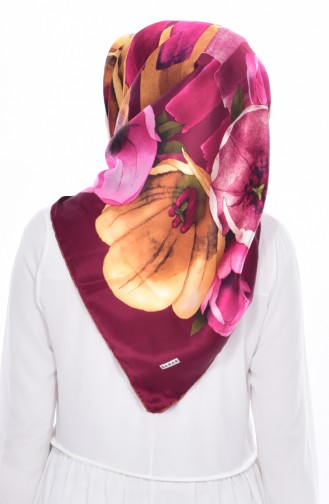 Sarar Silk Scarf 1101-04 Cherry 1101-04