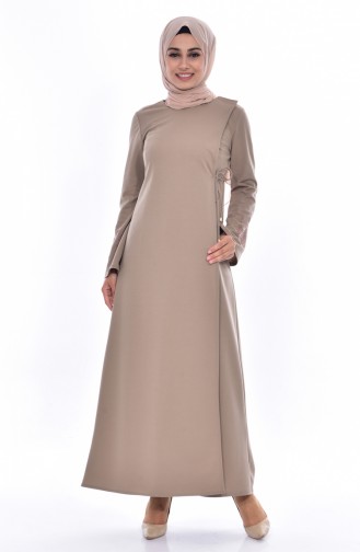 Abaya Tied from the Side 7011-07 Mink 7011-07