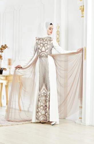 Nerz Hijab-Abendkleider 1770-02