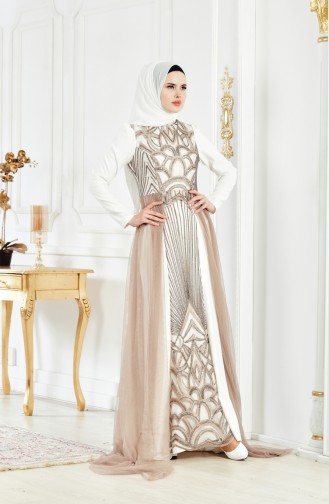 Sequined Evening Dress 1770-02 Mink 1770-02