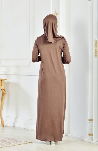 فستان بني مائل للرمادي 6095-06