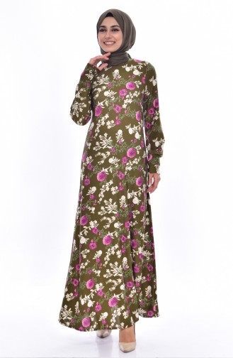 Green Hijab Dress 0194-04