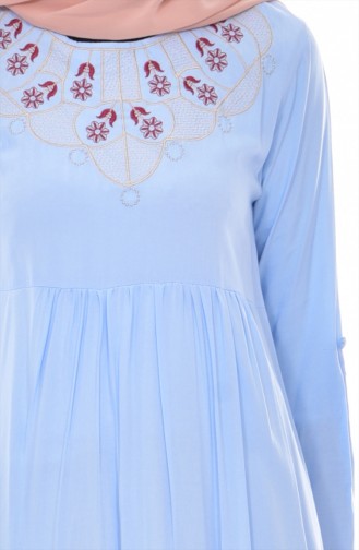 Embroidered Dress 80132-05 Baby Blue 80132-05