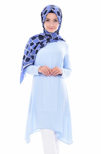 Asymmetrische Tunika 1220-04 Baby Blau 1220-04