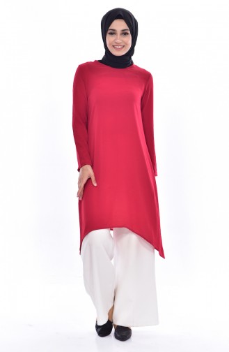 Asimetrik Tunik 1220-06 Bordo