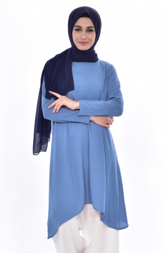 Asymmetric Tunic 1220-07 İndigo 1220-07