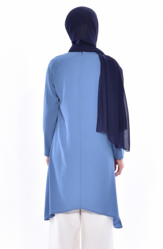 Asymmetric Tunic 1220-07 İndigo 1220-07