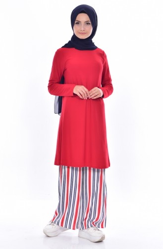 YNS Tunic Pants Double Suit 3862A-01 Red 3862A-01