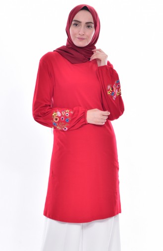 Decorated Sleeve Tunic 1245-02 Red 1245-02