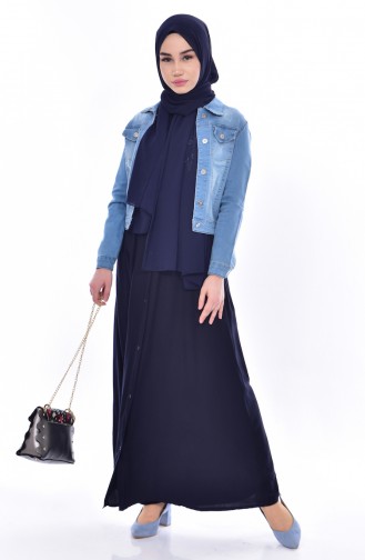 Jeans Jacke mit Tasche 9109-01 Jeans Blau 9109-01