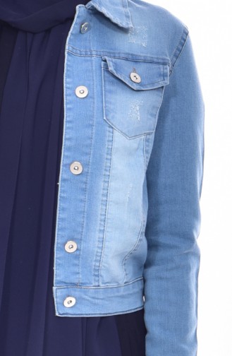 Jeans Jacke mit Tasche 9109-01 Jeans Blau 9109-01