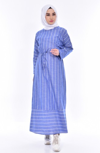 Blue Hijab Dress 3892-01