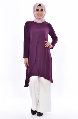 Asymmetric Tunic 1220-05 Plum 1220-05