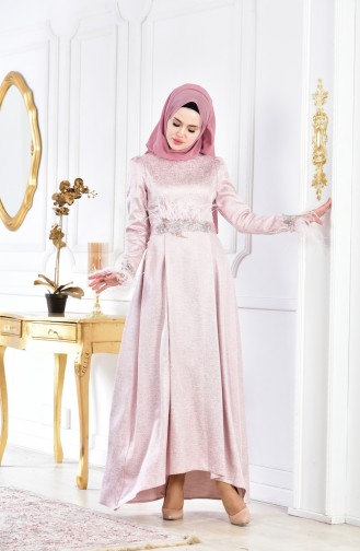 Pink İslamitische Avondjurk 1561-01