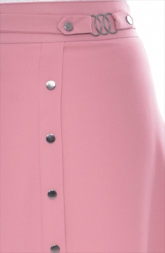تنورة بتصميم حزام للخصر 0506-01 لون وردي 0506-01