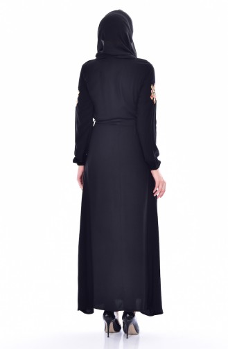 Black Hijab Dress 3611-06