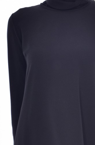 Asymmetric Tunic 1220-01 Black 1220-01