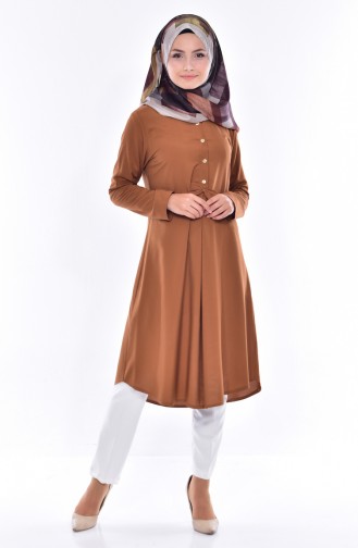 Buttoned Bow Tunic 1170-08 Tobacco 1170-08