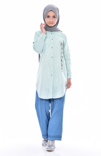قميص أخضر حشيشي 9085-03