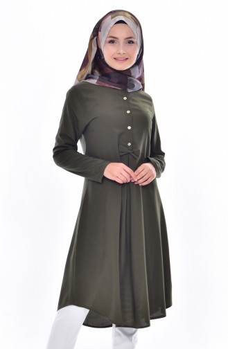 Buttoned Bow Tunic 1170-06 Green 1170-06