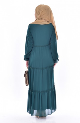 Emerald Green Hijab Dress 1892-07