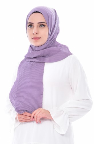 Pleated Chiffon Shawl 80024-23 Dark Lilac 23